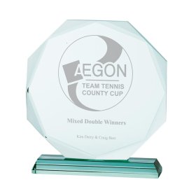 Hexagon Aspire Jade 19mm Glass Award - 4 Sizes