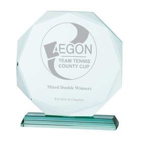 Hexagon Aspire Jade 19mm Glass Award - 4 Sizes