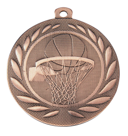 Economy Iron Basketball Medal 50mm - Gold, Silver & Bronze