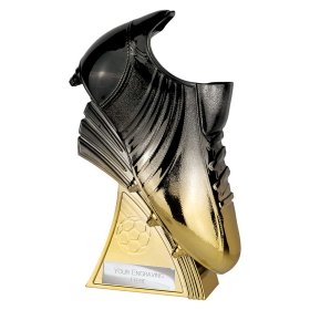  Power Boot Football Heavyweight Award Black to Gold - 4 Sizes