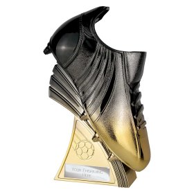  Power Boot Football Heavyweight Award Black to Gold - 4 Sizes