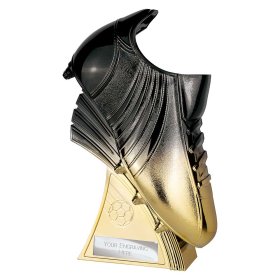  Power Boot Football Heavyweight Award Black to Gold - 4 Sizes